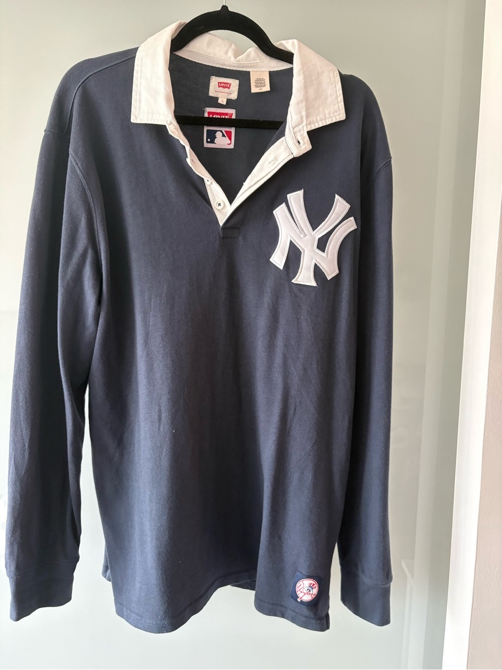 Levi's Navy and White Rugby Polo
